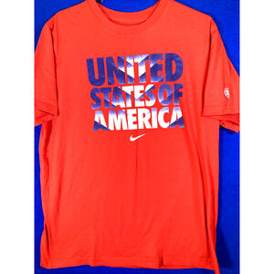 Nike United States of America USA Soccer Red Slim Fit T-Shirt Men's XXL